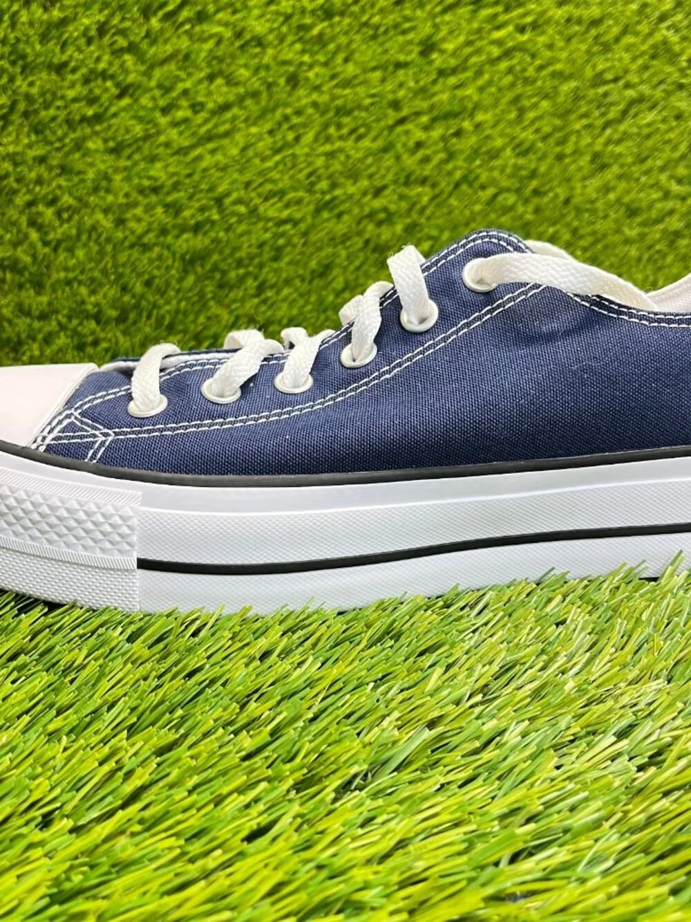 Converse All Star Lift Low Mens Size 8.5 Navy White Athletic Skate Shoes Sneaker - Picture 3 of 10